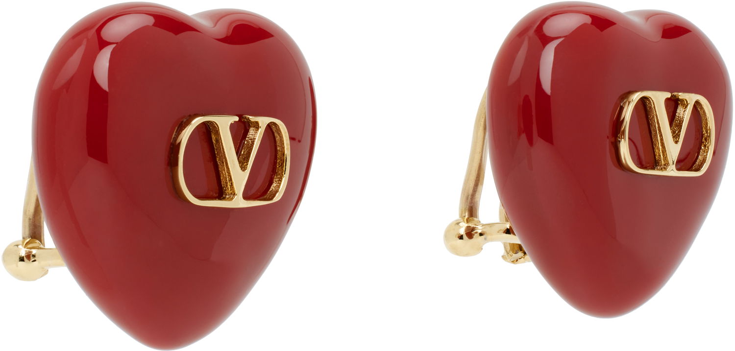 Náušnice Valentino Valentino Garavani Coeur Royal Heart Earrings Červená | 6W2J0Y10MJP, 1