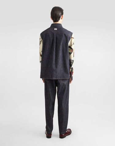 Košeľa Dolce & Gabbana Dolce & Gabbana Silk & Denim Lighter Print Shirt Béžová | G5MO3DG8MD8S9001, 2