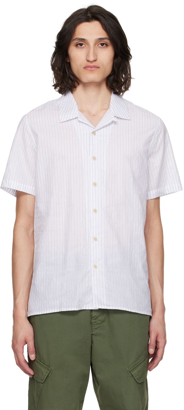 Košeľa Paul Smith PS Paul Smith Striped Camp Shirt Biela | M2R-114R-M22060-02, 0