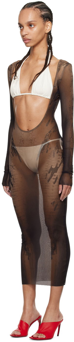 Šaty Jean Paul Gaultier Jean Paul Gaultier Shayne Oliver Edition Mesh Midi Dress Hnedá | 24/27-F-RO180-T550-6700, 3