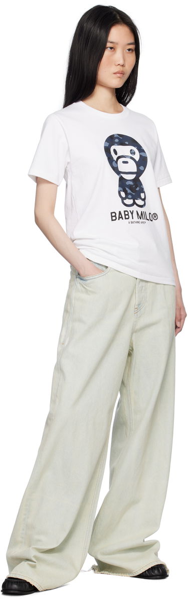 Tričko BAPE ABC Camo 'Baby Milo' Graphic T-Shirt Biela | 002TEK802104L, 3