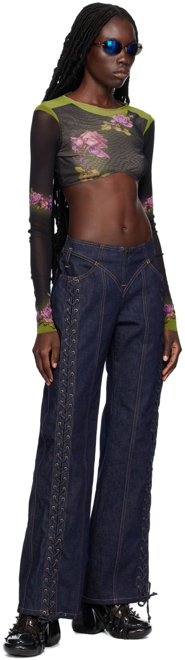Crop Top Jean Paul Gaultier Gaultier 'The Fleurs Petit Grand' Crop Top Rôznofarebný | 23/12-F-TO080-T525-4000, 3