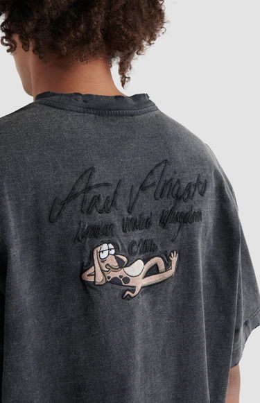 Tričko AXEL ARIGATO Wes Distressed T-Shirt Čierna | A2225001, 7