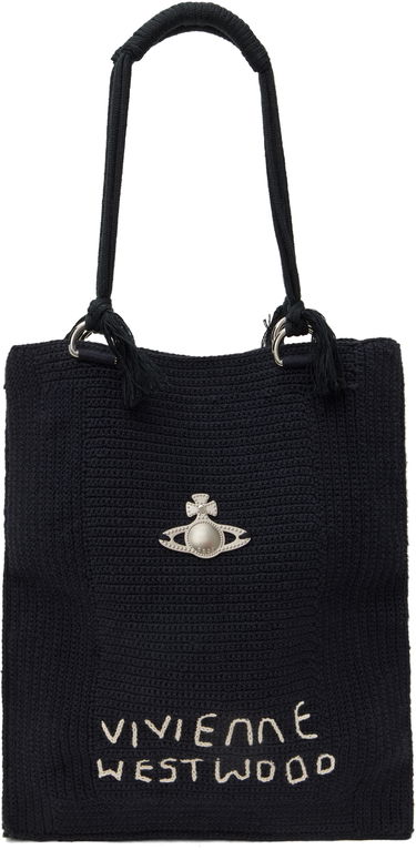 Tote bag Vivienne Westwood Vivienne Westwood Large Mabel Crochet Tote Čierna | 4D010005U-K004W-, 0