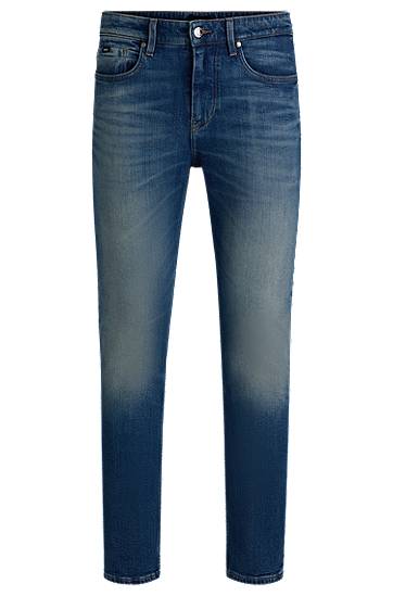 Džínsy BOSS Delaware Slim-Fit Comfort-Stretch Jeans Modrá | 50533139, 0