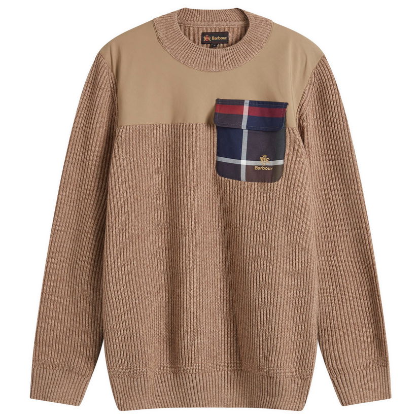 Sveter Barbour Baracuta Miller Crew Knit Jumper Hnedá | MKN1614TA71