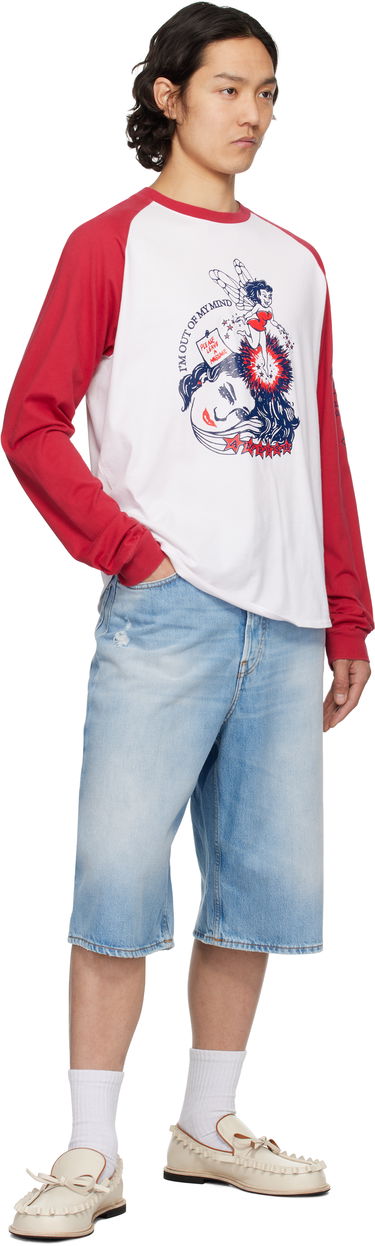 Tričko Ambush AMBUSH Raglan Graphic Long Sleeve T-Shirt Červená | 12115325, 3