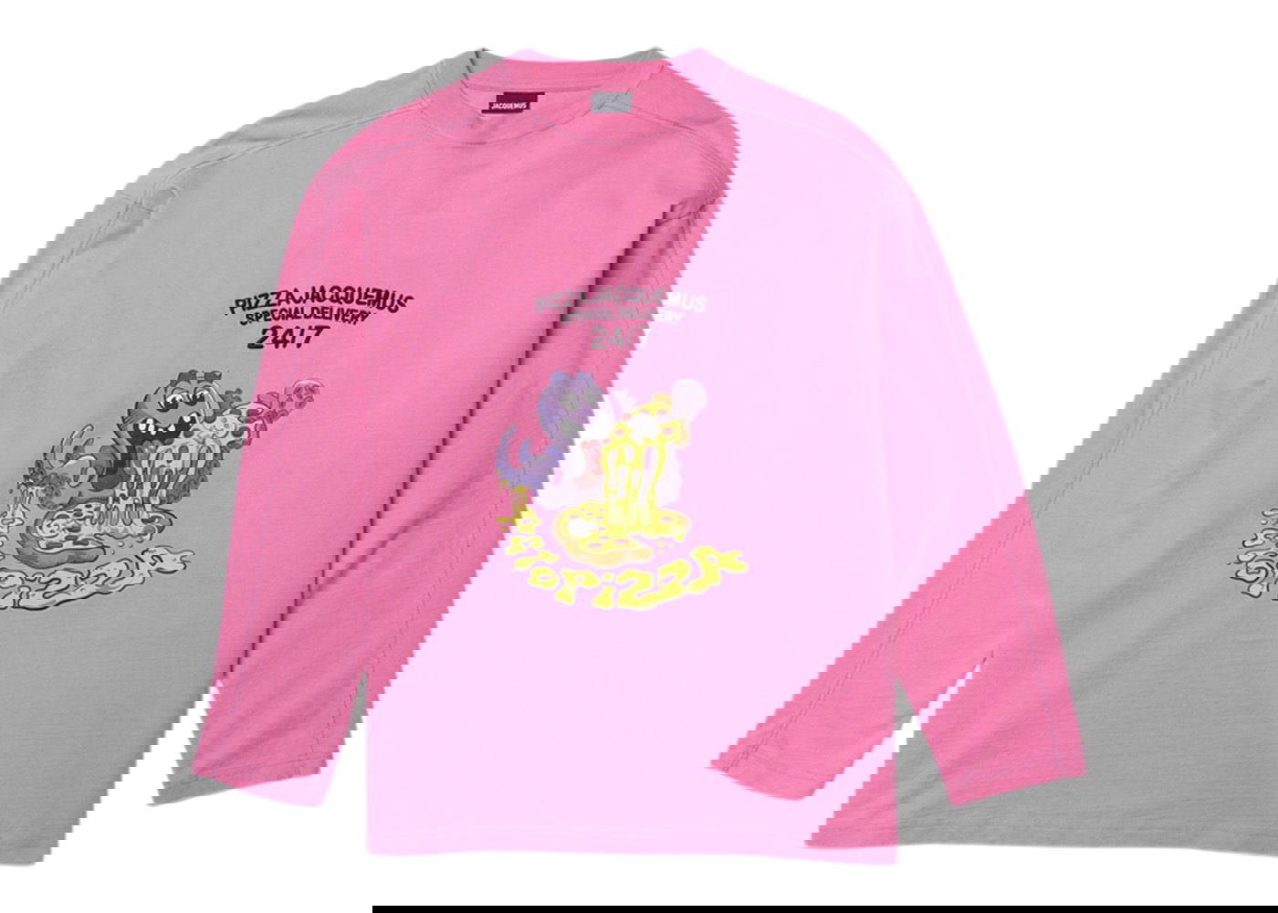 Tričko Jacquemus Le Octopizza Oversized Ružová | 226JS057-2102-4BC, 0