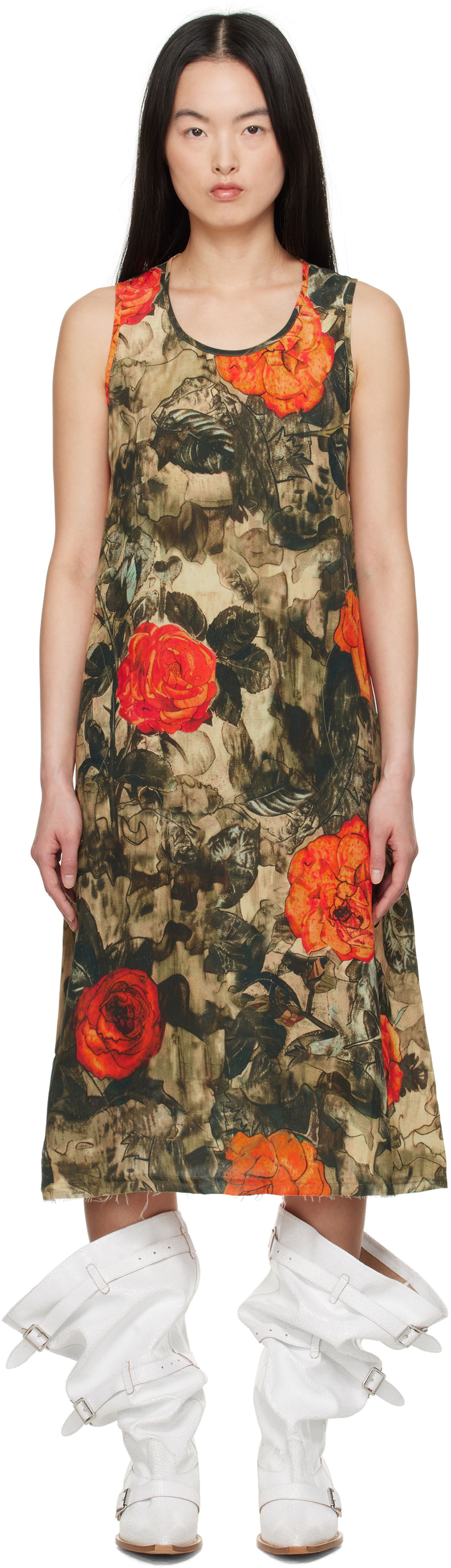 Šaty R13 R13 Sleeveless Rose Print Midi Dress Rôznofarebný | R13WR304-R535A, 0