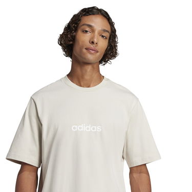 Tričko adidas Performance Linear Short Sleeve T-Shirt Béžová | JE9007, 5