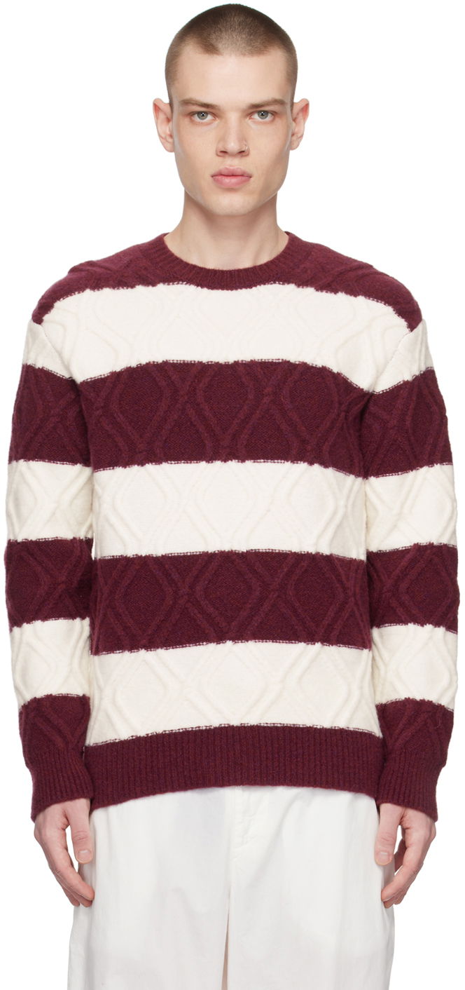 Striped Crewneck Knit Sweater