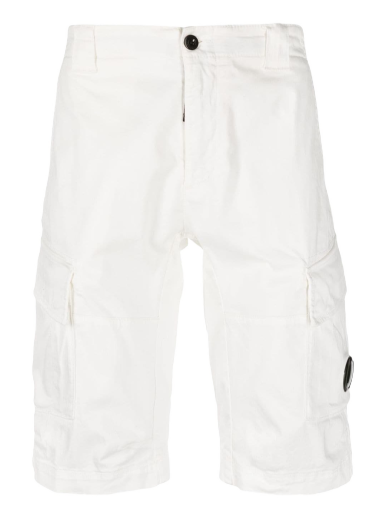 Šortky C.P. Company Stretch Sateen Cargo Shorts Gauze Biela | 12CMBE062A005694G
