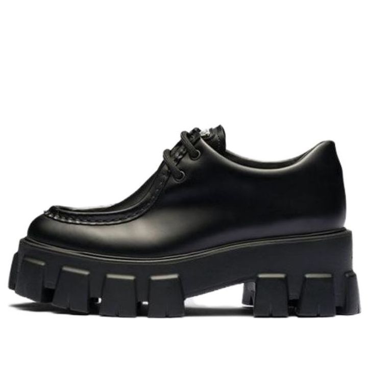 Tenisky a topánky Prada Monolith Brushed Leather Lace-up Shoes Čierna | 1E254N_B4L_F0002_F_B055