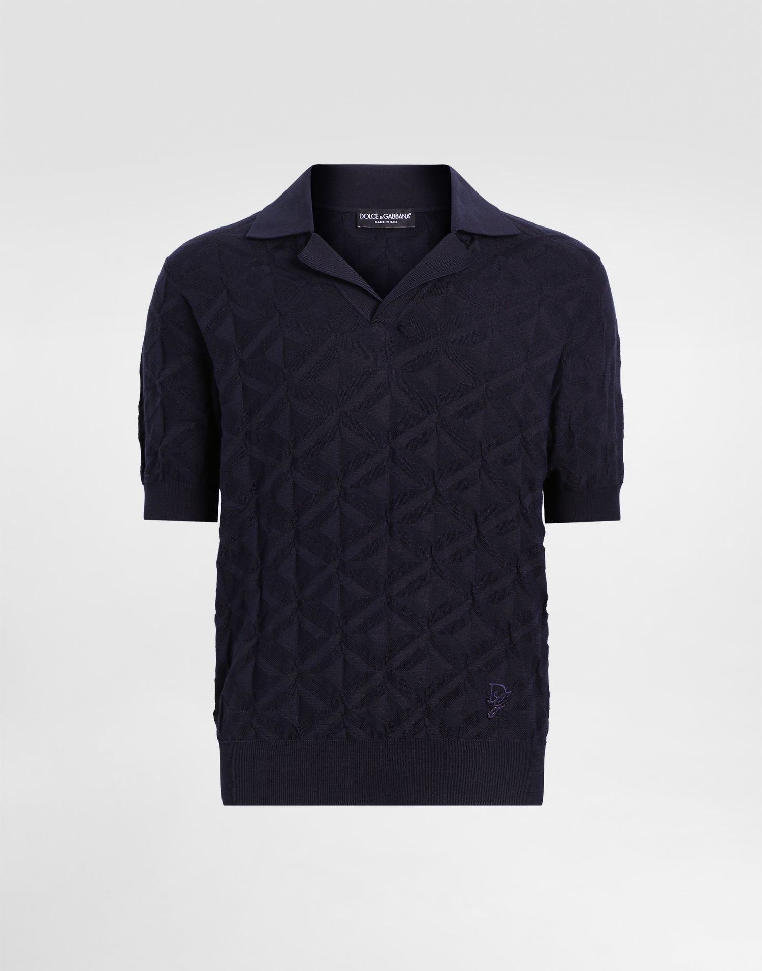 Polo tričko Dolce & Gabbana Dolce & Gabbana Silk Polo-Shirt with Logo Embroidery Navy | GXZ56ZJBSLGB1622, 0
