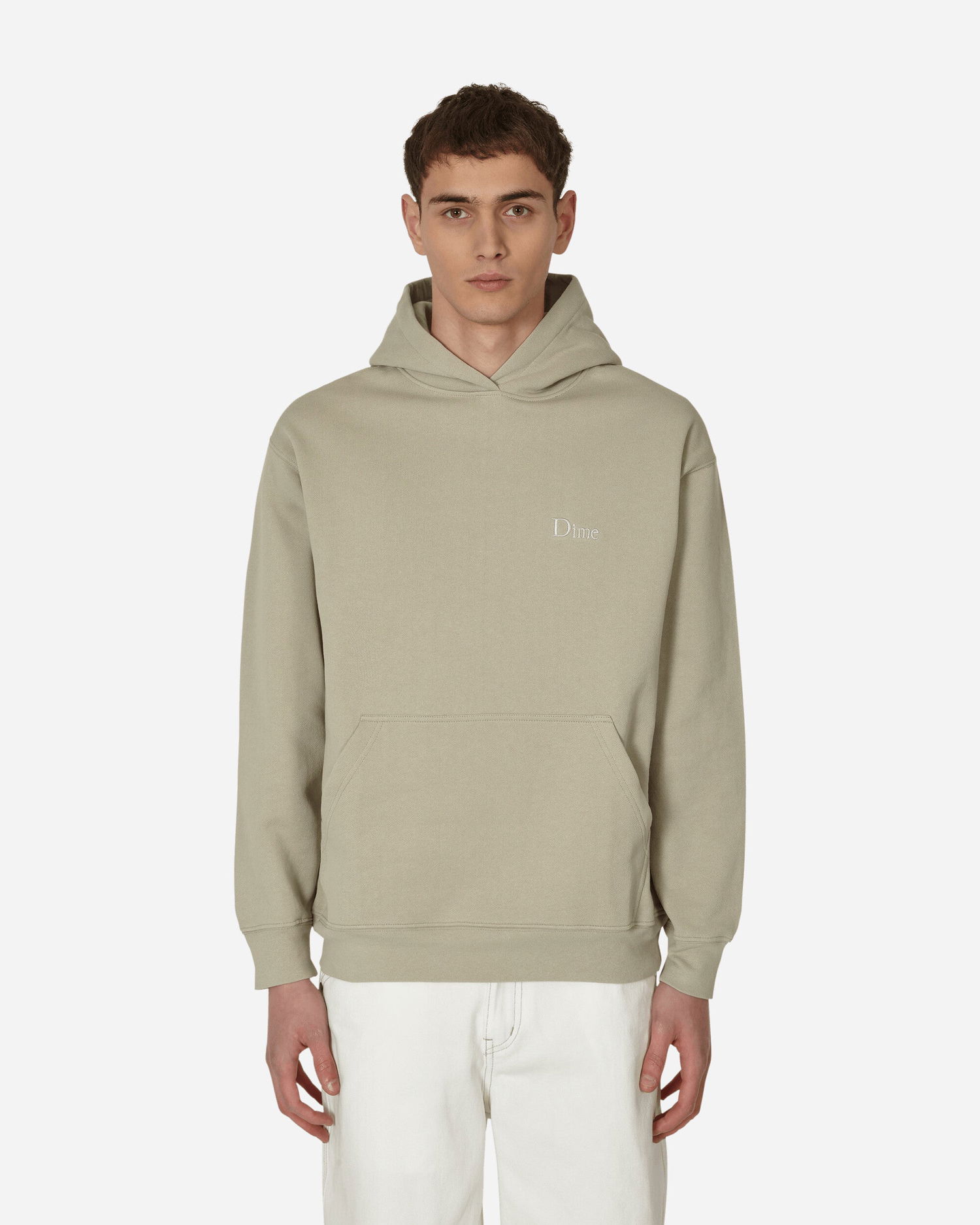 Mikina Dime Classic Small Logo Hooded Sweatshirt Green Béžová | DIMEHO17 LIG, 0