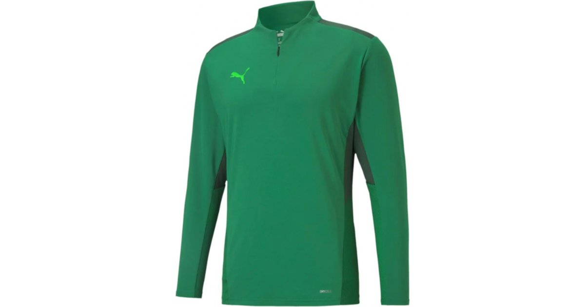 Mikina Puma teamCUP 1/4 Zip Sweatshirt Zelené | 65672805, 1