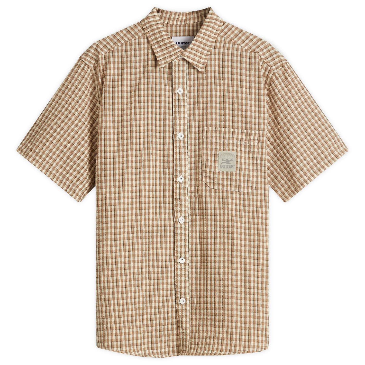 Košeľa Butter Goods Equipment Short Sleeve Shirt, Size Large Hnedá | BG251402-NTL, 0