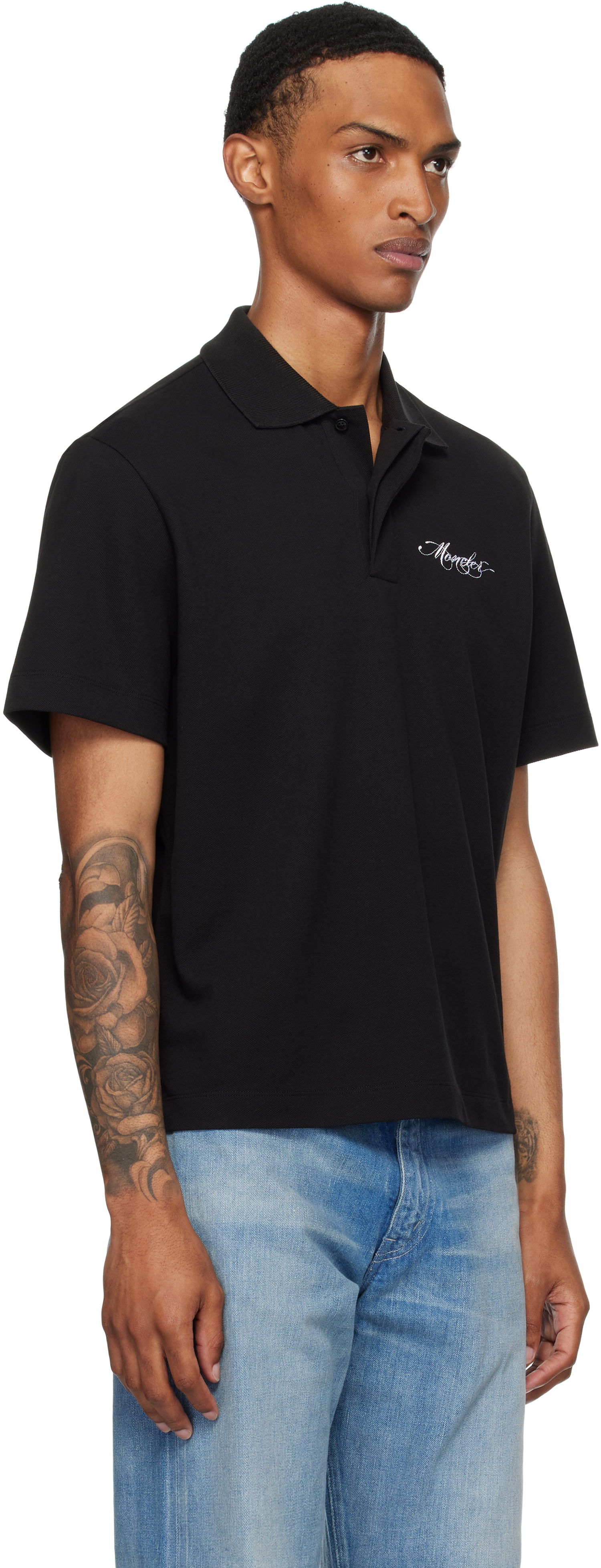 Polo tričko Moncler Moncler Archivio Creativo Polo Čierna | K20918A0001089A16, 1