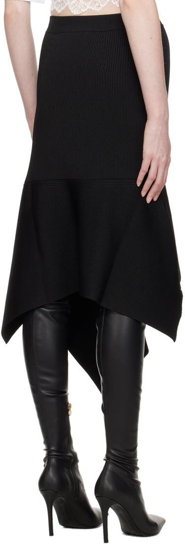 Sukňa Stella McCartney Stella McCartney Asymmetric Midi Knit Skirt Čierna | 6K05093S2419, 2