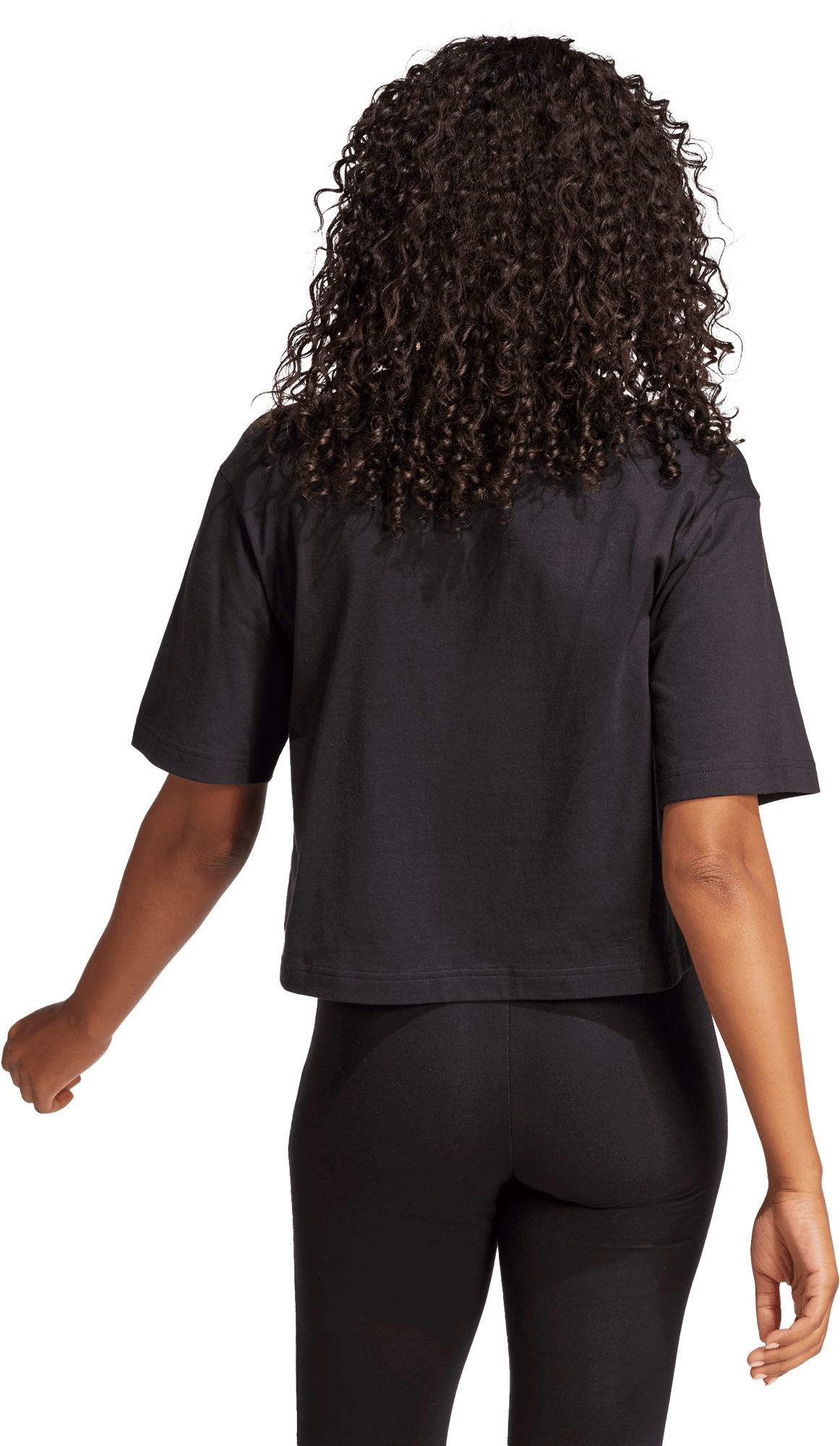 Crop Top adidas Originals Essentials Cropped T-Shirt with 3-Bar Logo Čierna | JG8736, 1