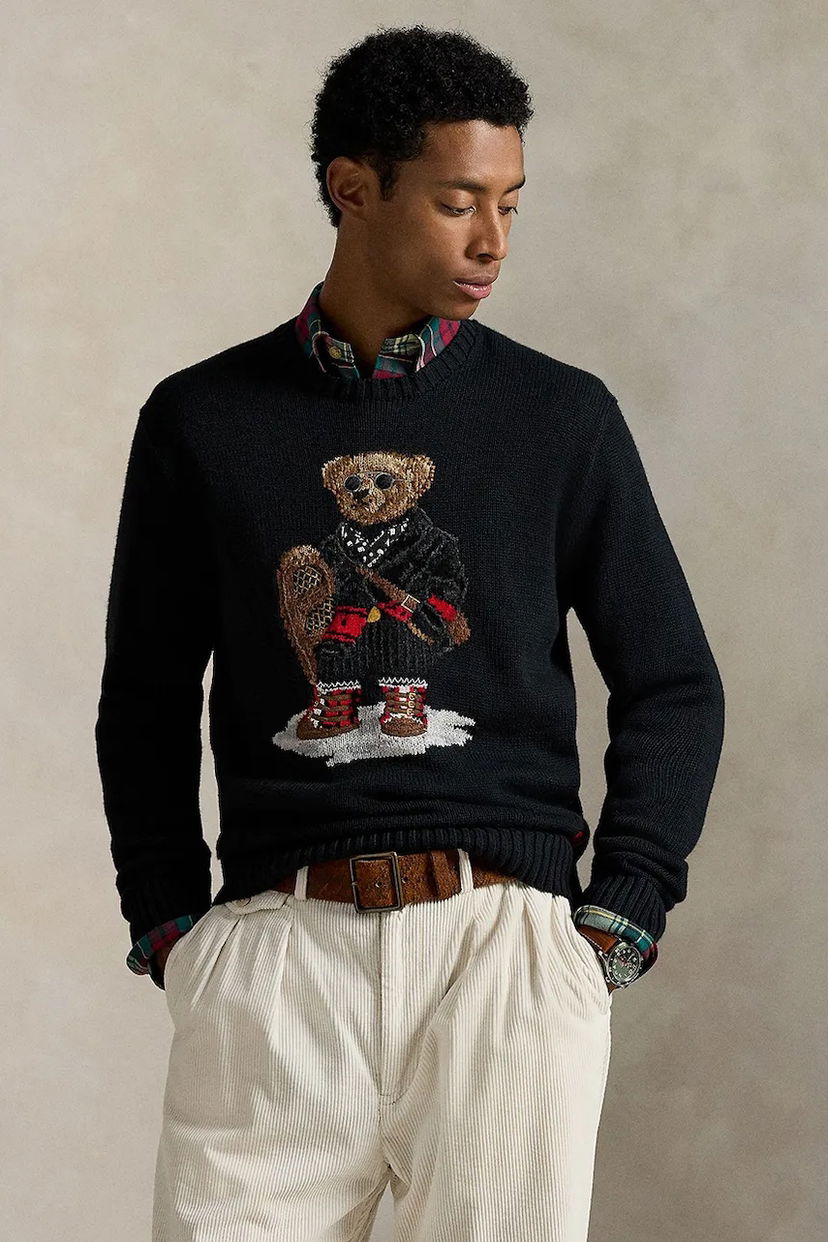 Sveter Polo by Ralph Lauren Polo Bear Cashmere Blend Sweater Čierna | 710982140