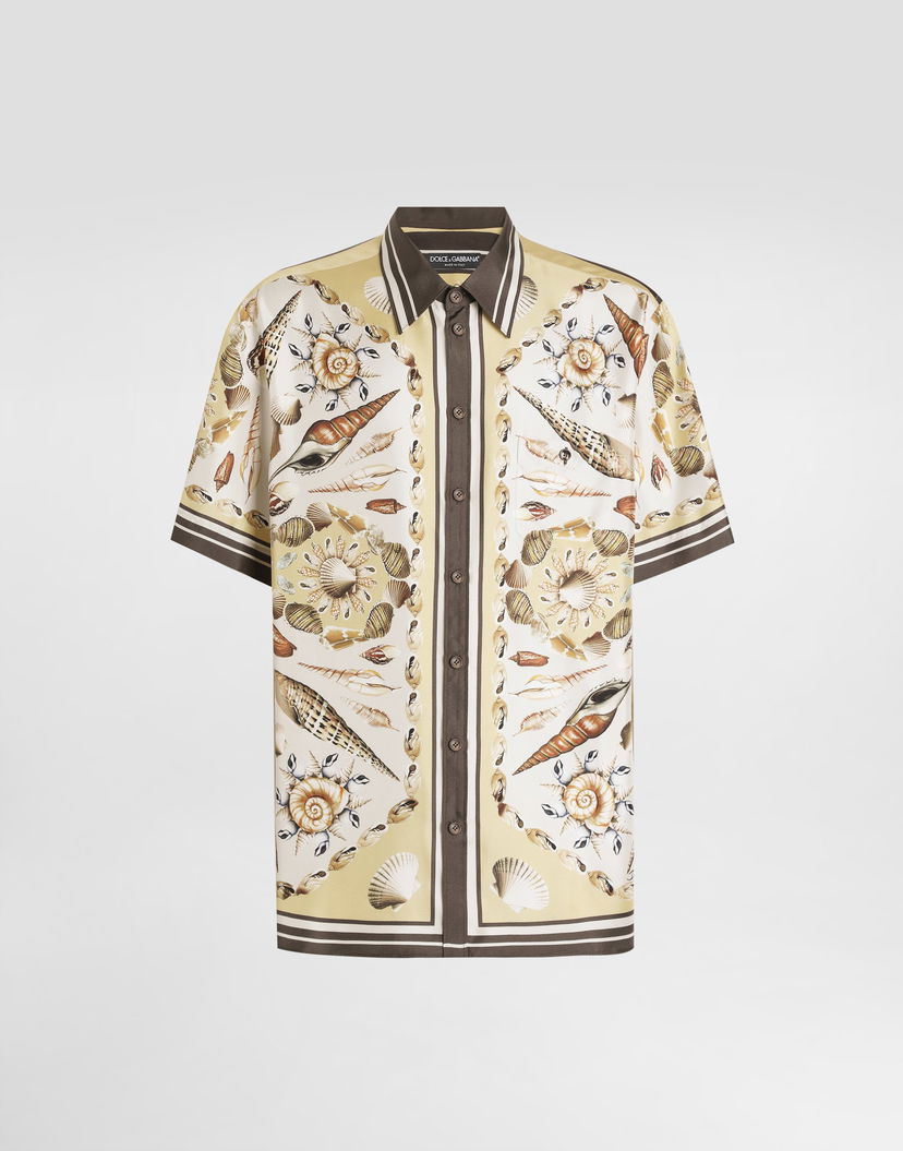 Košeľa Dolce & Gabbana Printed Hawaii Silk Twill Shirt Rôznofarebný | G5LG9THI1ZGHG5PL