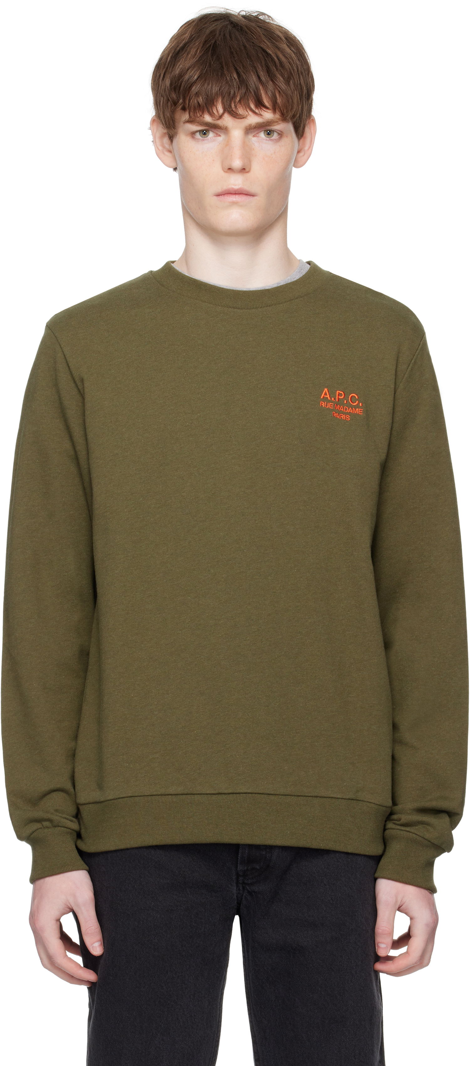 Mikina A.P.C. A.P.C. Rue Madame Standard Sweatshirt Zelené | COHGR-M27913, 0