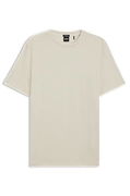 Cotton T-shirt with herringbone structure