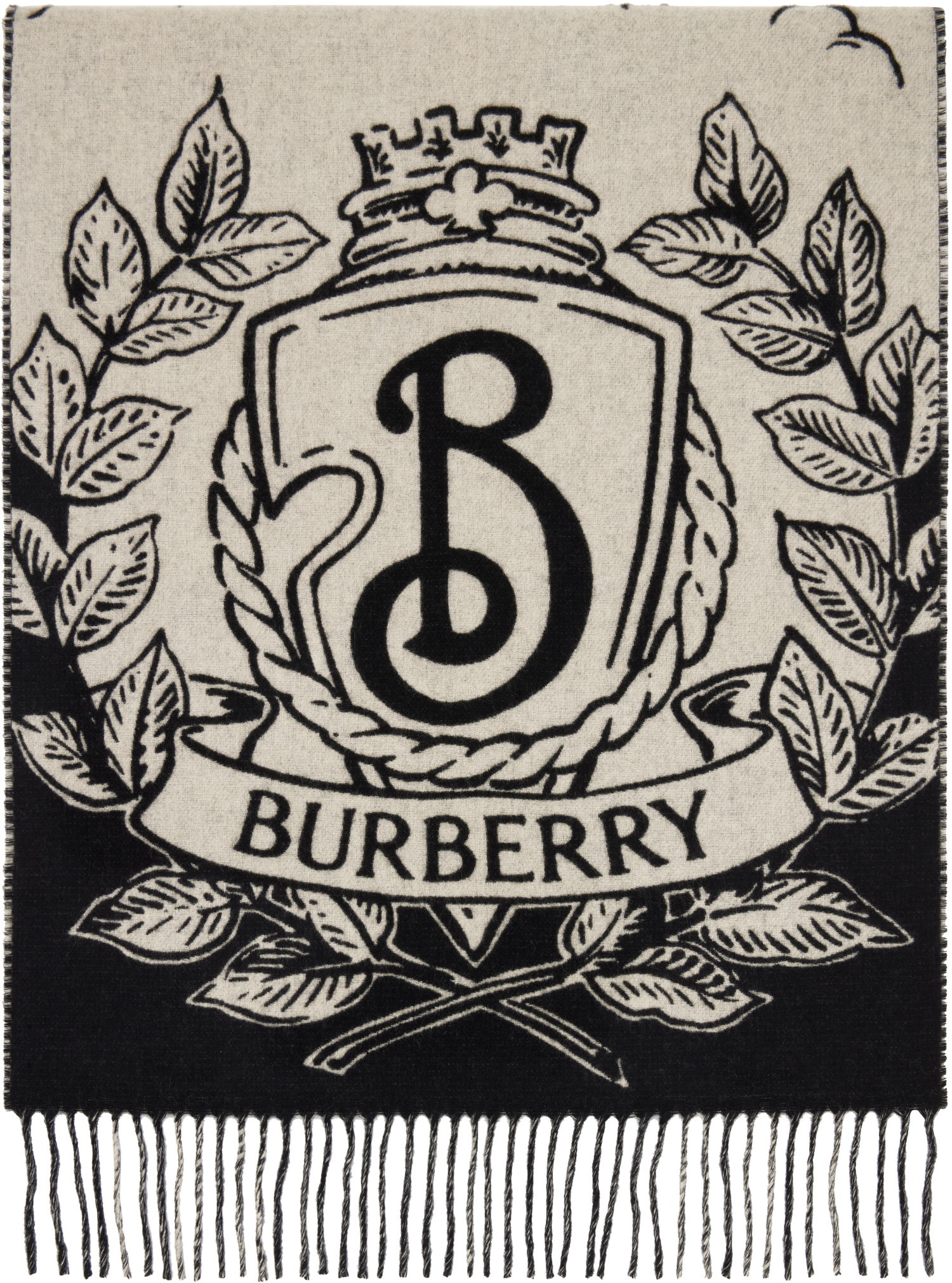 Šál Burberry Burberry Reversible Knight Crest Scarf Béžová | 8109372, 0