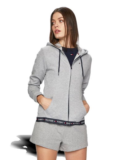 Mikina Tommy Hilfiger Terry Lounge Full-Zip Hoodie Šedá | UW0UW00582