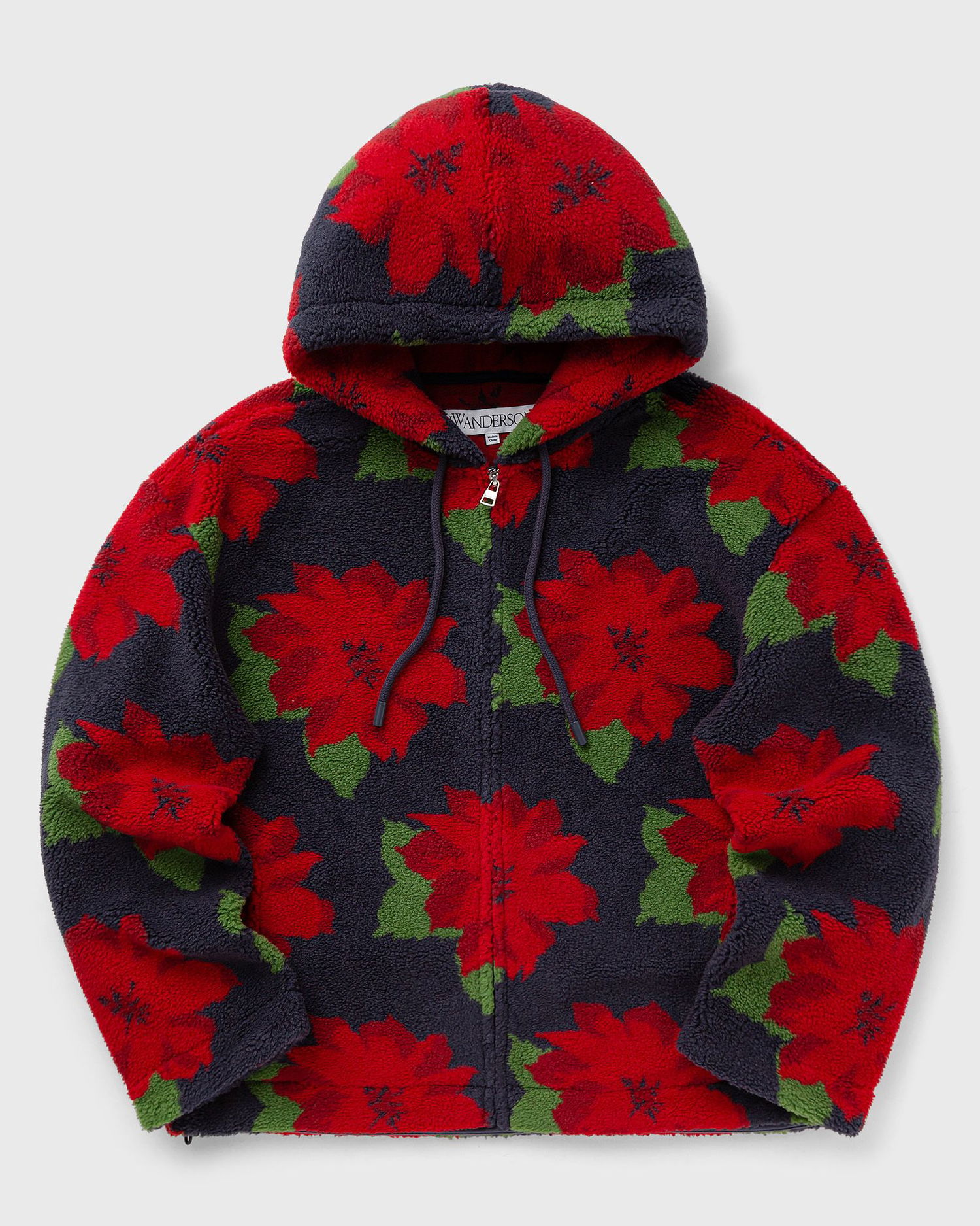 Bunda JW Anderson JWA FLEECE HOODED JACKET Červená | JK0324-PG1586-888, 0