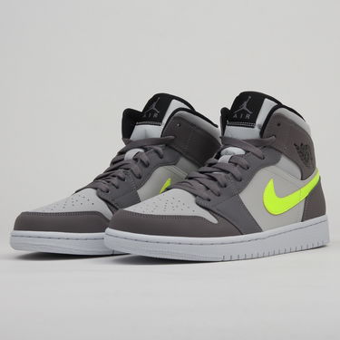 Tenisky a topánky Jordan Air Jordan 1 Mid "Gun Smoke Volt" Šedá | 554724-072, 1