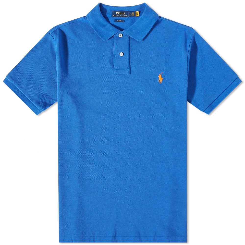 Polo tričko Polo by Ralph Lauren Slim Fit Polo Modrá | 710795080014, 0