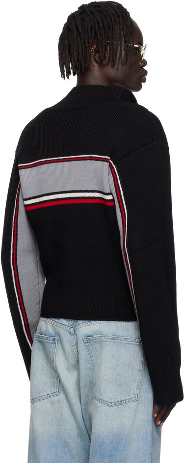 Mikina Martine Rose Martine Rose Cropped Cable Zip-Up Sweatshirt Čierna | 976YA09009, 2
