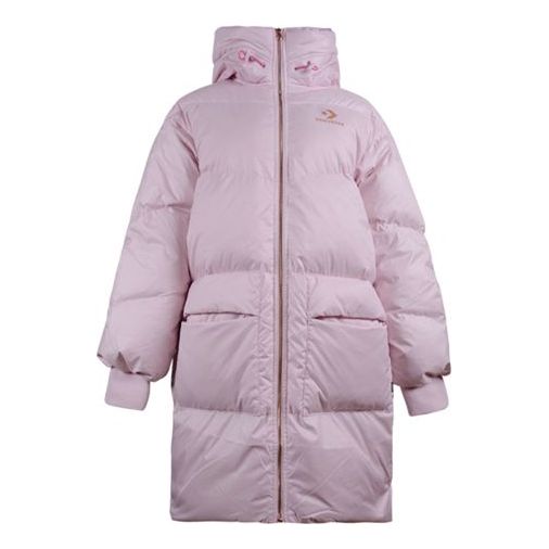 Prešívaná bunda Converse Hooded Long Puffer Coat Ružová | 10019328-A02, 0