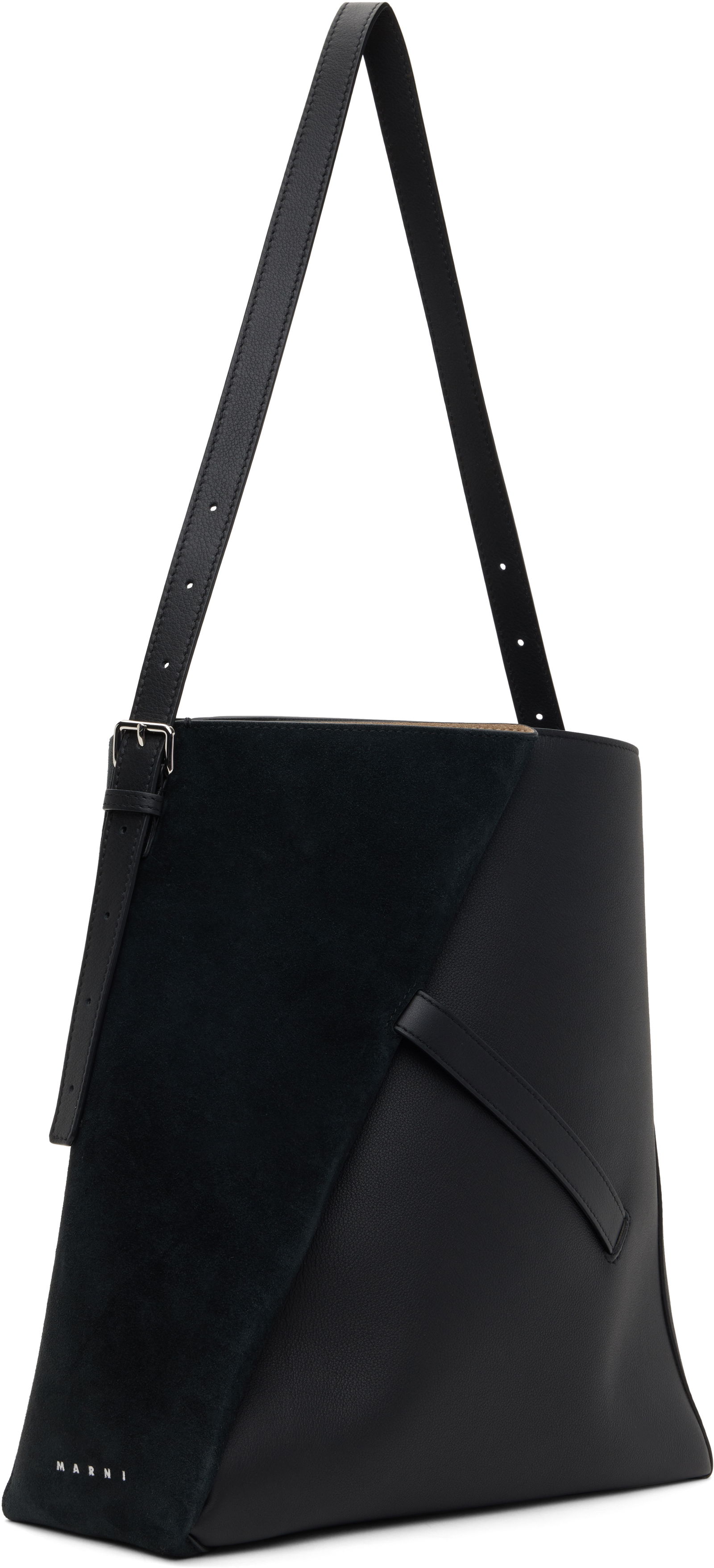 Marni Reverse Leather and Suede Tote