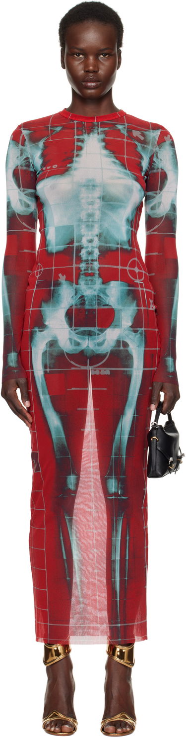 Šaty Jean Paul Gaultier Jean Paul Gaultier 'The Squeletor' Maxi Dress Červená | 25/33-F-RO309-T580-3058, 0