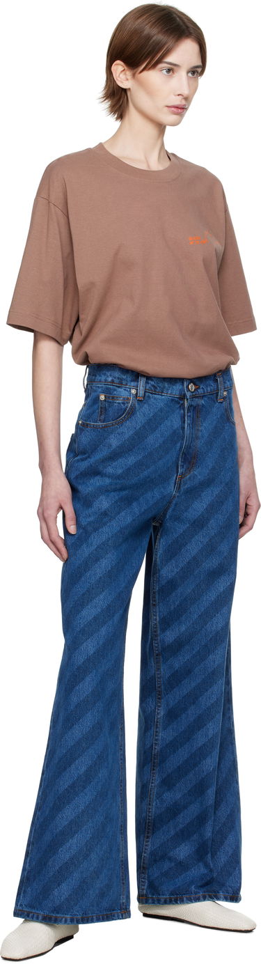 Džínsy Marni Marni Wide Leg Diagonal Stripe Jeans Modrá | PAJD0432A0 USCX36, 3