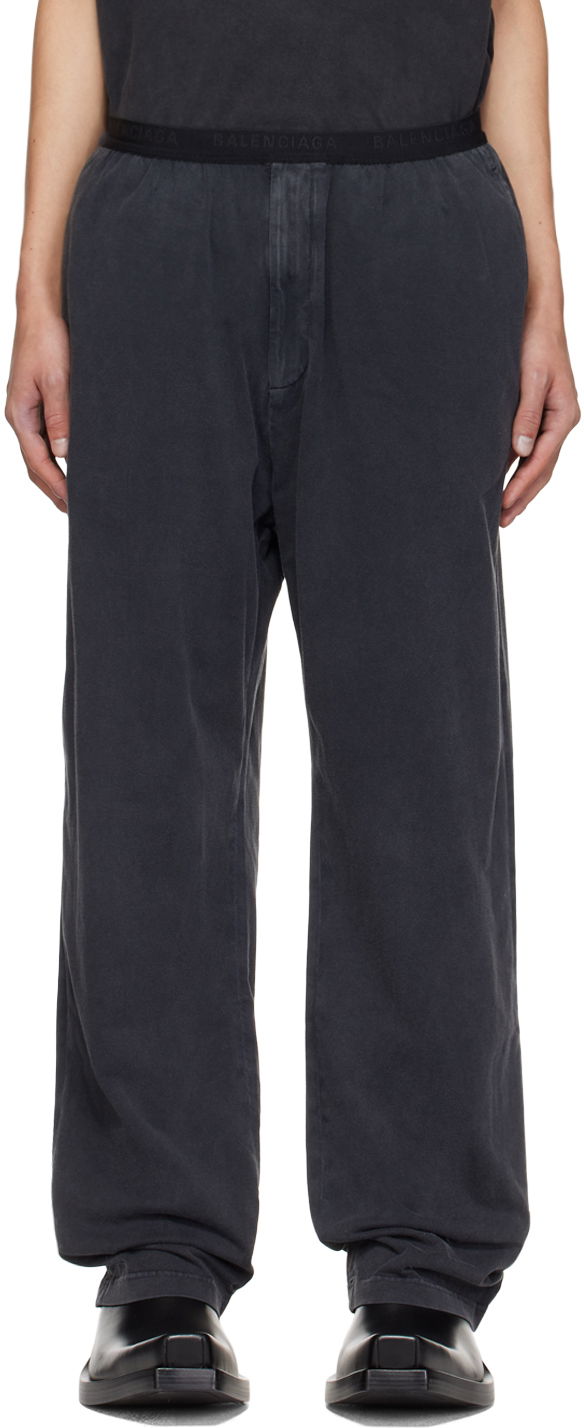 Nohavice Balenciaga Elastic Trousers Čierna | 768955-TPVJ9-1000, 0