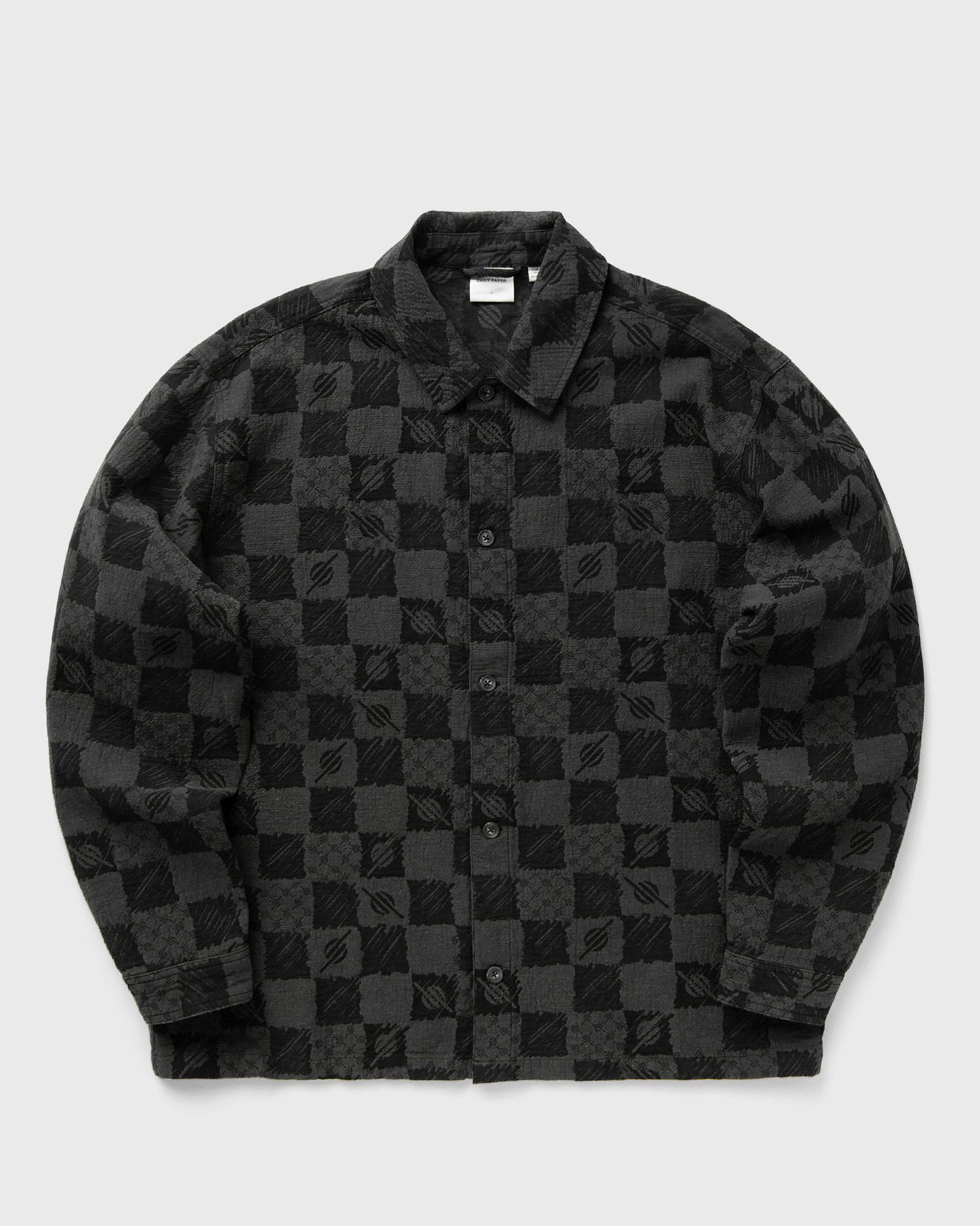 Košeľa DAILY PAPER Chess Patterned Long Sleeve Shirt XL Čierna | 2423059, 0