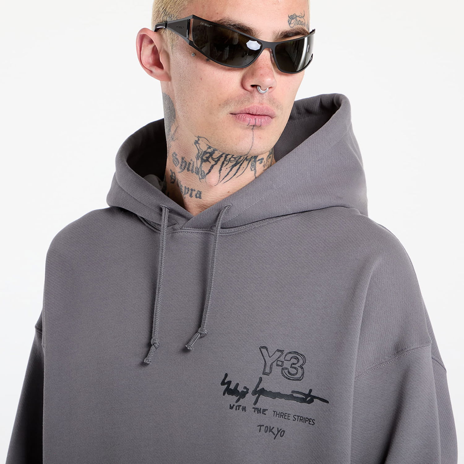 Mikina Y-3 Y-3 M Merch Hoodie Šedá | KB2605, 1