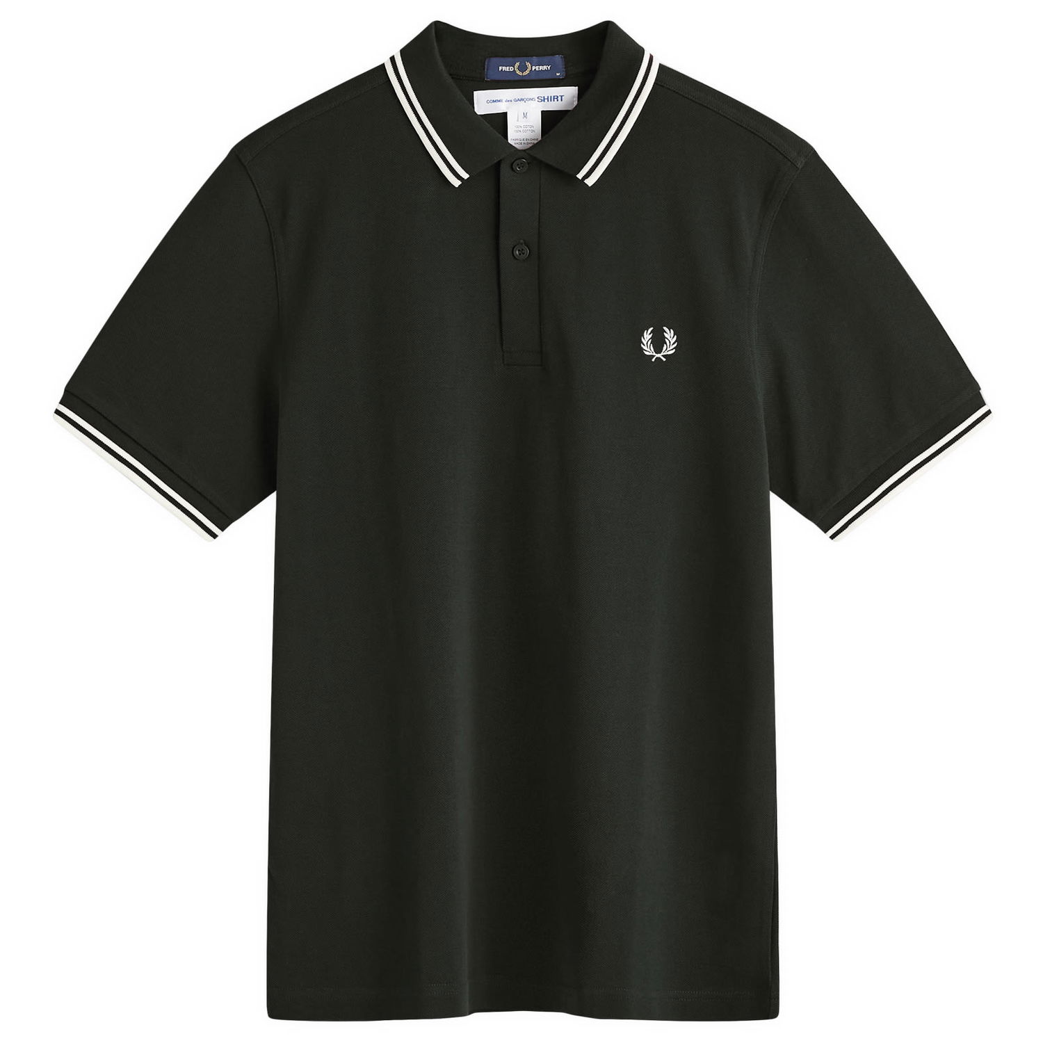 Polo tričko Comme des Garçons Polo Shirt Tipped Back Print Zelené | FN-T502-2, 0