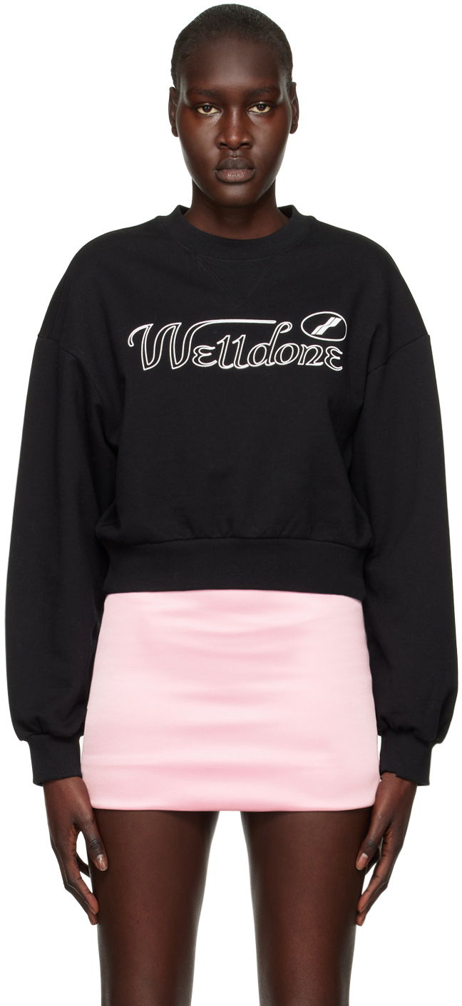 Sveter We11done We11done Cropped Sweatshirt Čierna | WD-TS3-22-860-W-BK, 0