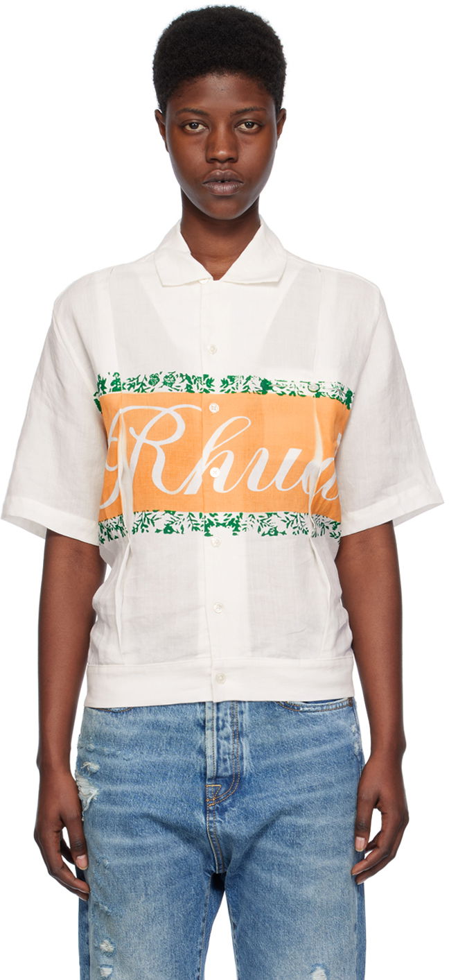 Košeľa Rhude Printed Shirt Biela | RHPS24SR10023060, 0