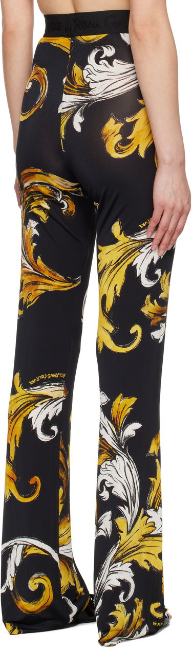 Legíny Versace Versace Jeans Couture Flared Baroque Print Leggings Čierna | E78HAC107_EJS471, 2