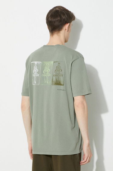Tričko C.P. Company Three Cards Graphic T-Shirt Zelené | 16CMTS288A005431G, 0