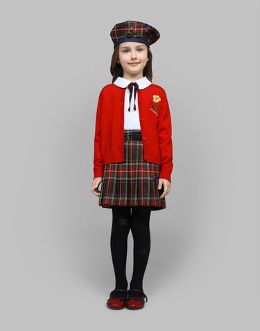 Baretka Dolce & Gabbana Dolce & Gabbana Tartan Beret with Logo Buttons Rôznofarebný | LB5H43FQMG9S8100, 1