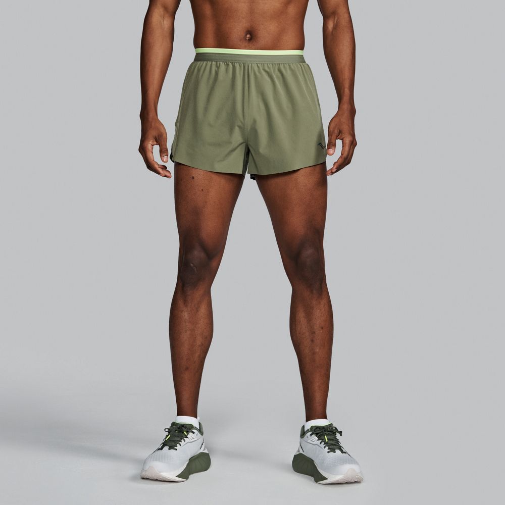 Šortky Saucony Saucony Endorphin Split Running Shorts Zelené | SAM800385-OV, 0