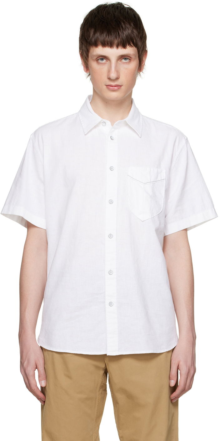 Košeľa rag & bone Rag & Bone Arrow Short Sleeve Shirt Biela | MBW23PA412CHML, 0