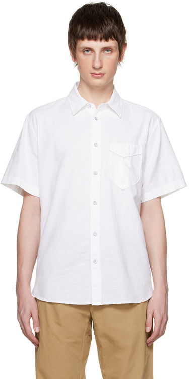 Košeľa rag & bone Rag & Bone Arrow Short Sleeve Shirt Biela | MBW23PA412CHML, 0